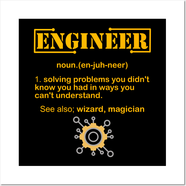 Engineer Definition, Gift For Engineer, Engineer, Engineering, Engineering Gifts, Architect, Engineering Student, Civil Engineer, Mechanical Engineering, Wall Art by DESIGN SPOTLIGHT